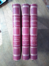 Lamartine (Alphonse de) Histoire des Girondins. Hachette, Furne, Jouvet, 1870-1871. Portraits gravés. Relié. Trois premiers tomes seuls sur quatre